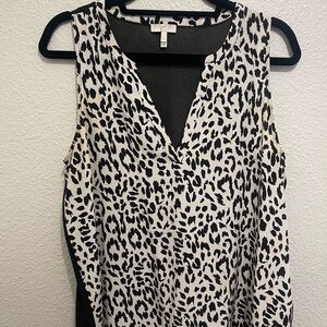 Joie Black and White Patterned Top